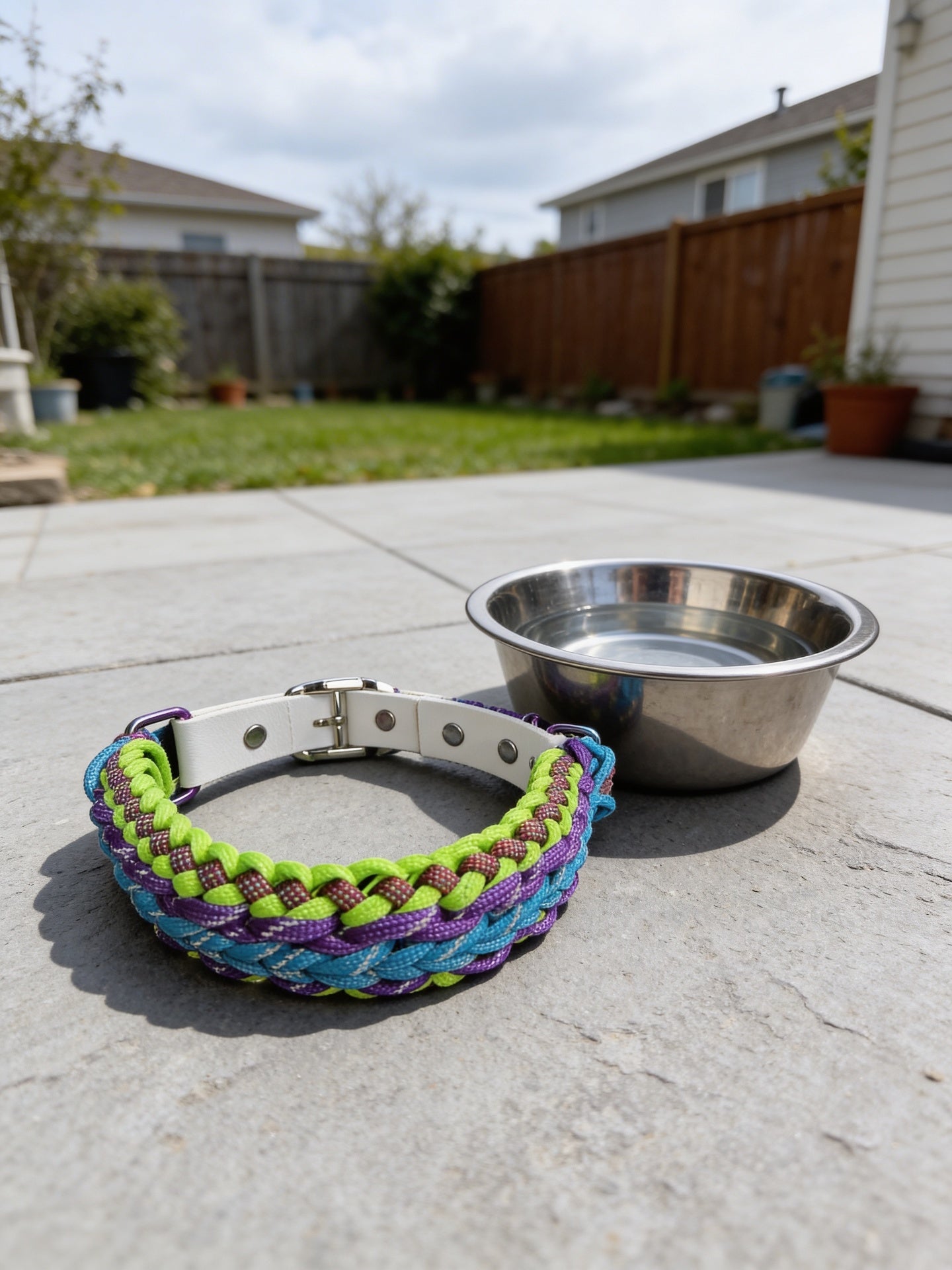 Cobra fishtail paracord dog collar