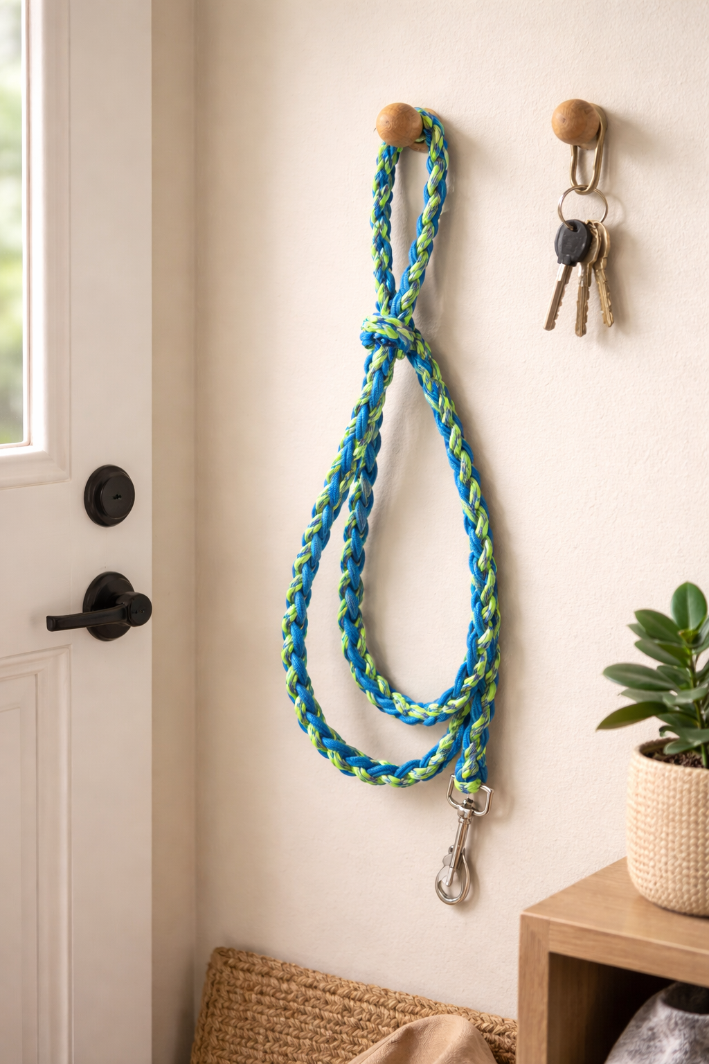 Braided Paracord Dog Leash – Handmade Multi-Color Rope Leash: Strong. Comfortable. Built for everyday adventures