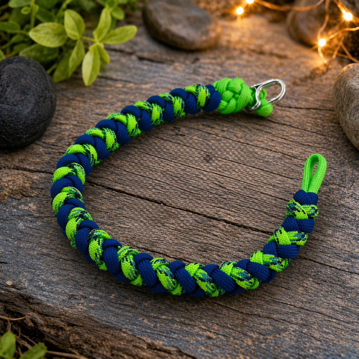 4-Strand Round Braid Paracord Bracelet – Custom Sized Paracord Bracelet-
A smooth round braid bracelet that’s lightweight, strong, and made just for your wrist.