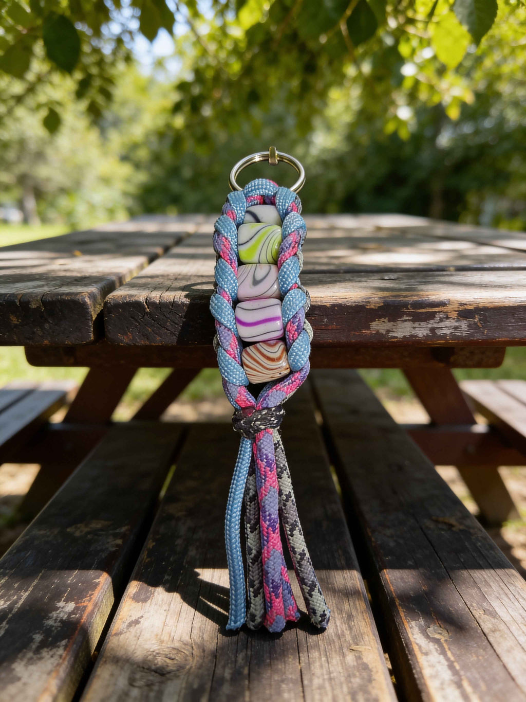 Solomon Bar Bead Wrap Keychain