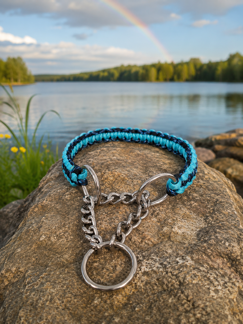 Ocean Shadow Martingale Collar-
Classic handmade style with secure, gentle control 🌊🐾