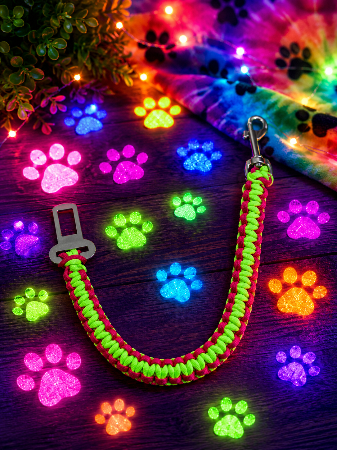 Neon Nights Rover Car Tether-
Bright, bold, and built for safer adventures 🚗🐾