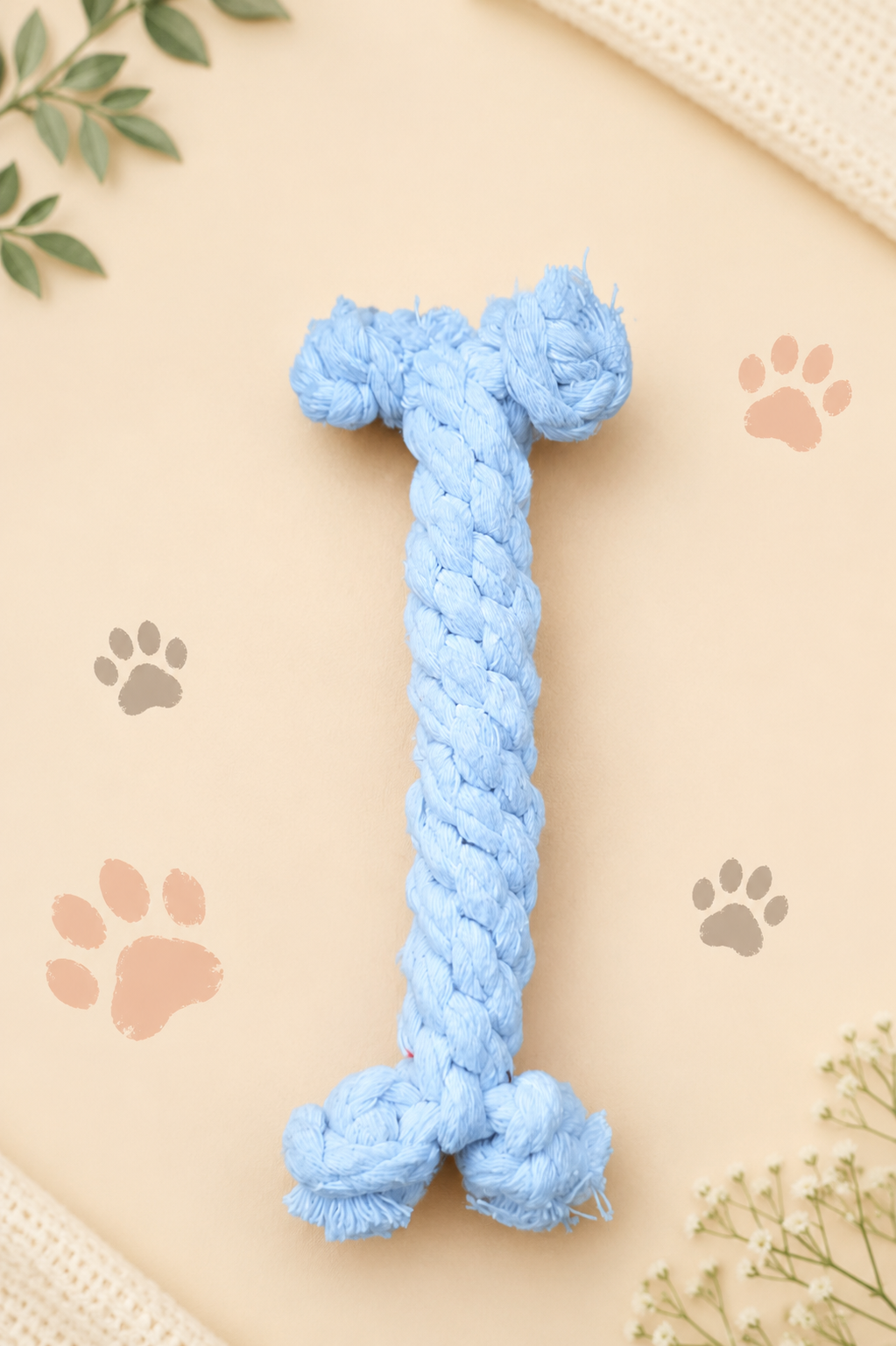 Cotton Rope Dog Bone Chew Toy-
A classic chew toy handcrafted from natural cotton rope for tugging, chewing, and playtime fun.