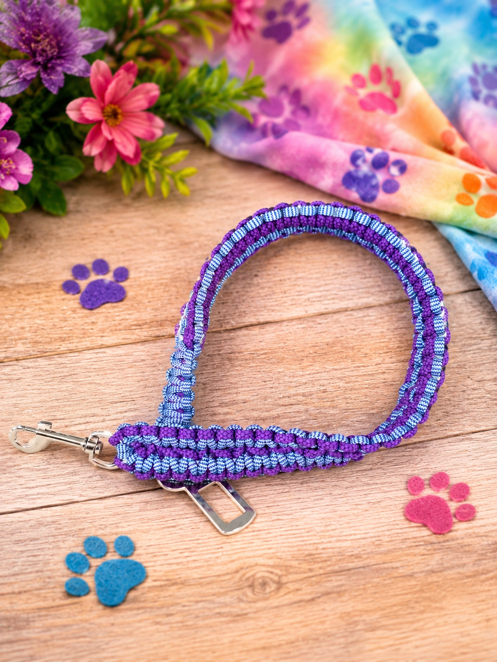 Twilight Trail Car Tether-
Safe rides with a splash of style 💜💙🐾