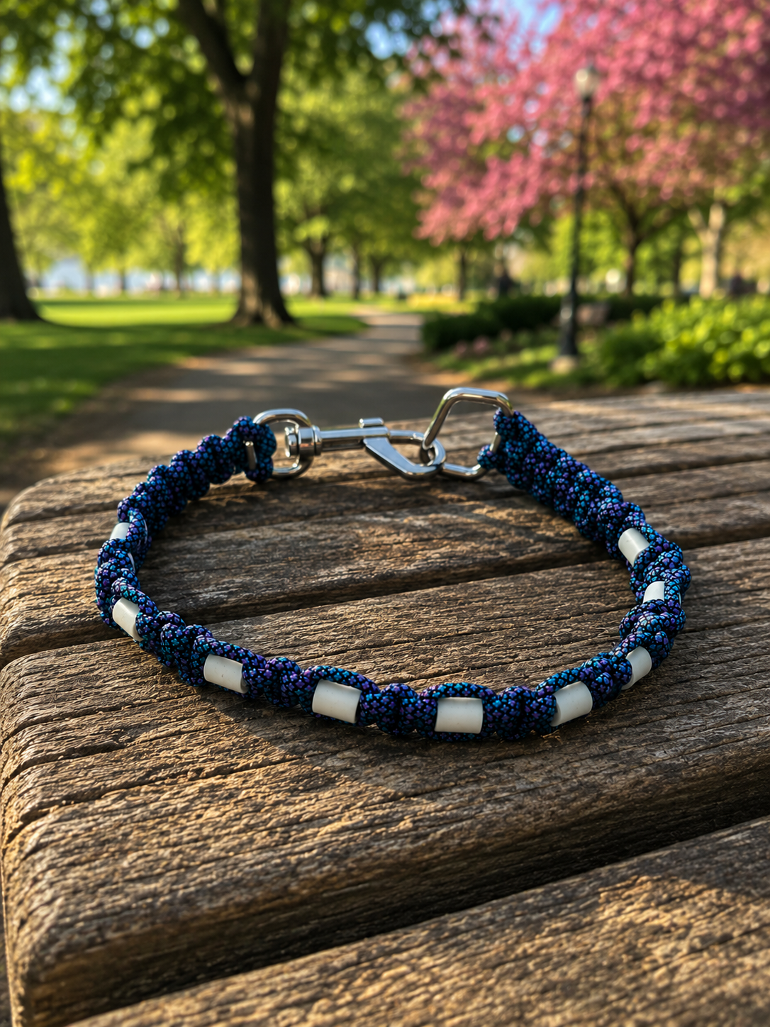 Dog Midnight Tide EM Anti Tick Collar-
Bold color. Everyday adventure. Natural tick support with handcrafted style.
