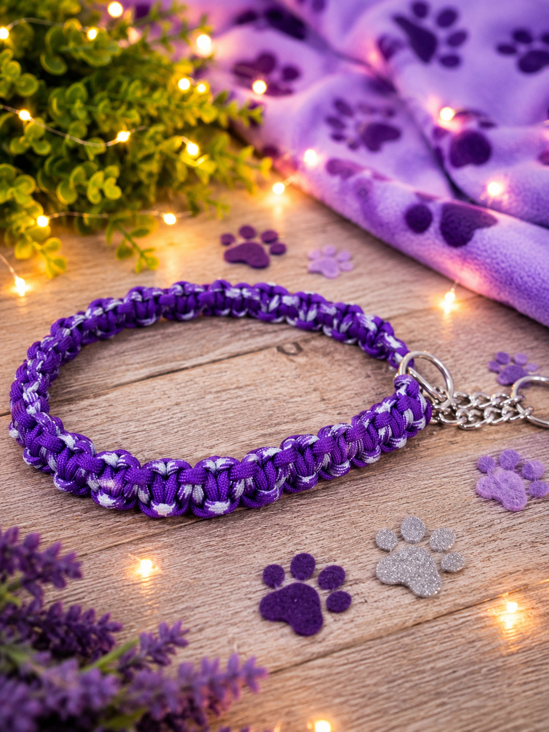 Midnight Bloom Martingale Collar-
Gentle control with handmade style 💜🐾