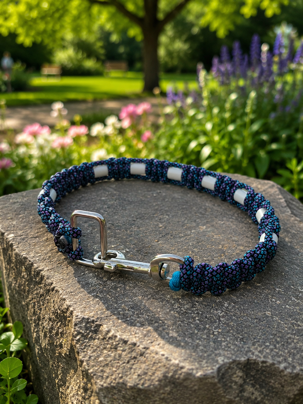 Dog Midnight Tide EM Anti Tick Collar-
Bold color. Everyday adventure. Natural tick support with handcrafted style.